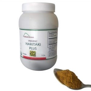 Organic Haritaki Plus,Yogic Super Brain Food, 1lb bottle Organic details and spoon